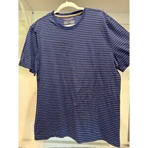 Saddlebred Comfort Tee Blue Stripes‎ Size Large